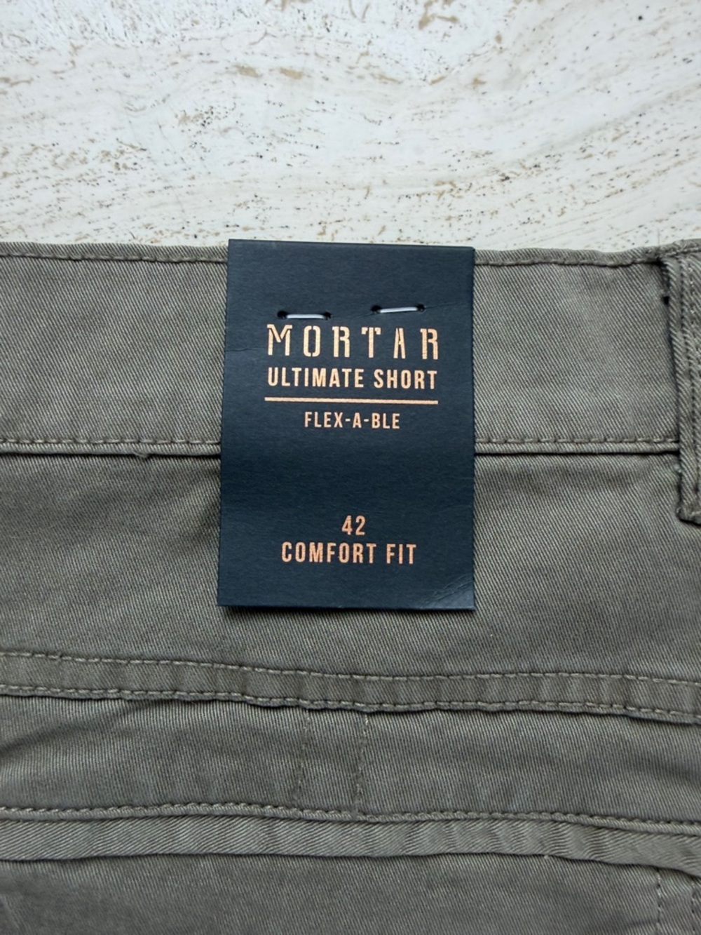 Mortar Ultimate Flex-A-Ble Shorts NWT Men’s Size 42 Comfort Fit Stretch Waist - Picture 6 of 6